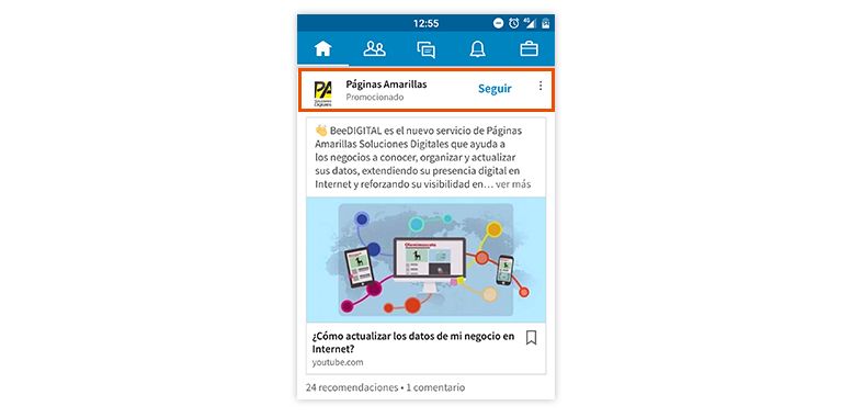 Publicidad en LinkedIn | Publicaciones promocionadas movil